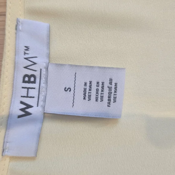 White House Black Market Light Yellow Blouse - Picture 2 of 3